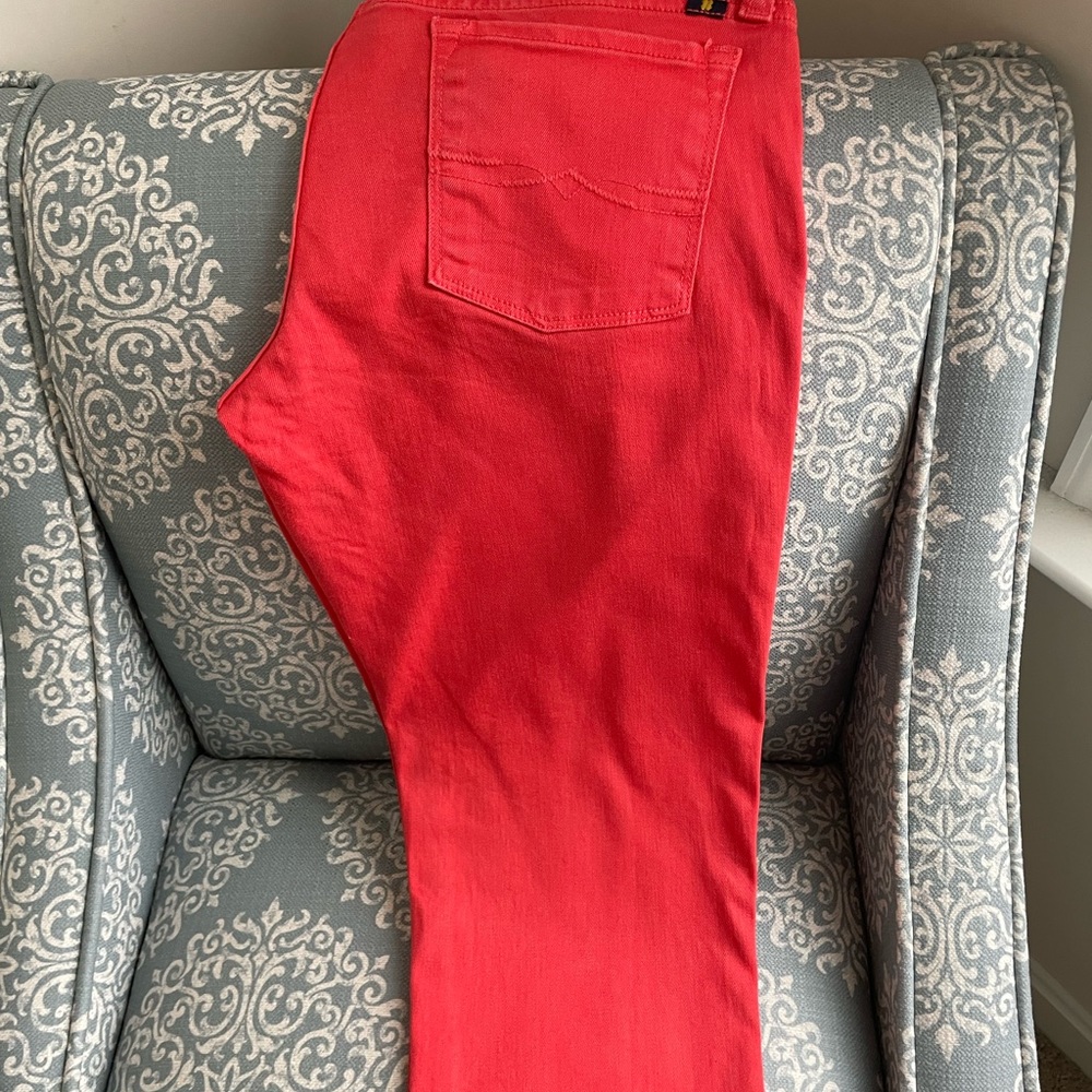 Lucky Brand Zoe Straight Crop Jeans size 8 in hot punch - Picture 4 of 4